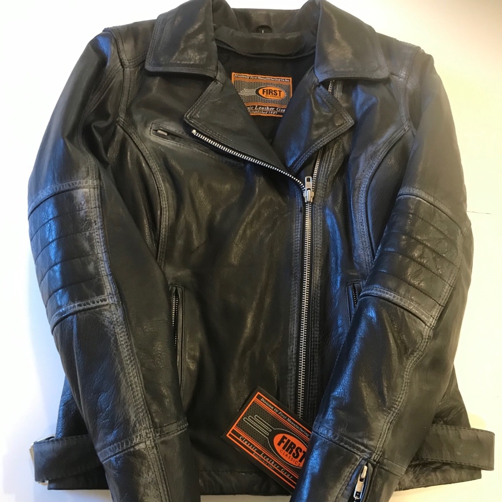 NWT First Classics Leather & Quilt Liner Jacket